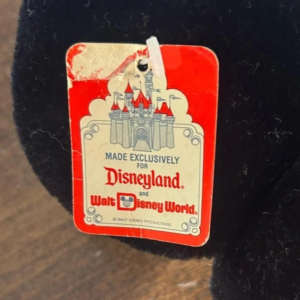 Vintage 1970s Walt Disney Mickey Mouse‎ Plush Doll Toy Disneyland Made In Korea